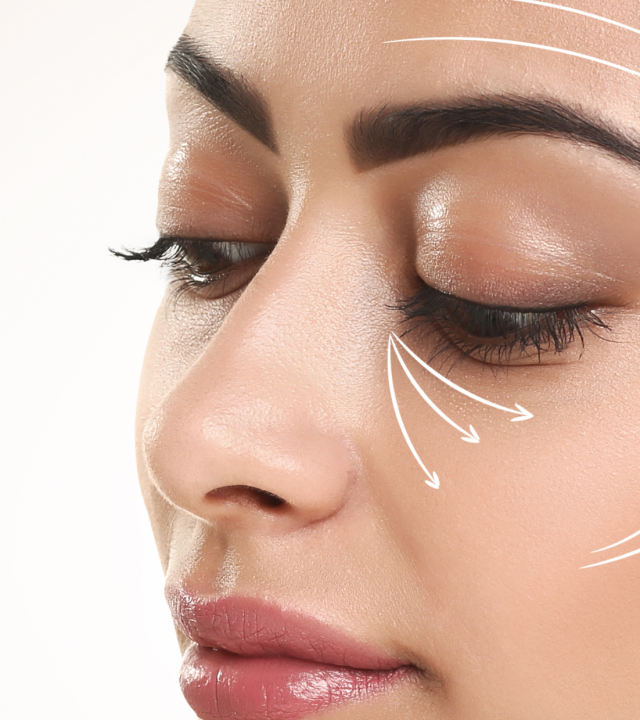 mid face makeup woman