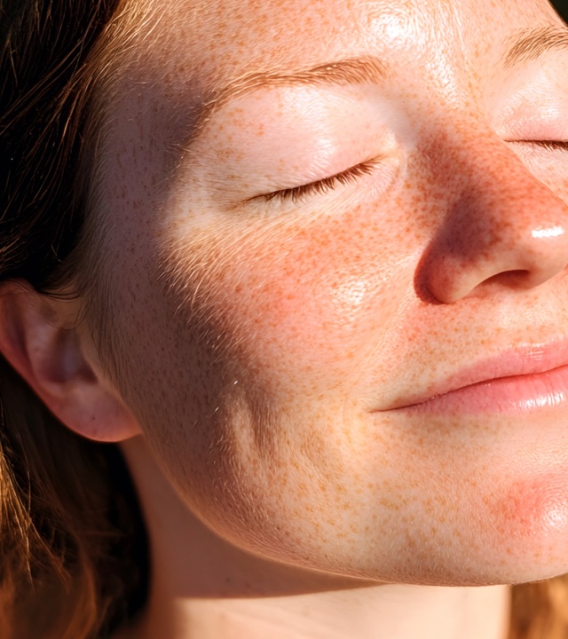 woman with sun damaged face