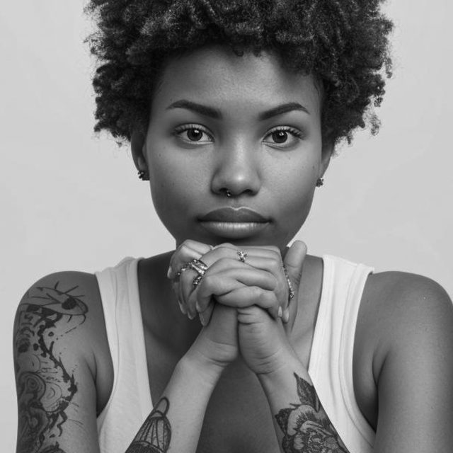 Tattoo Dark skin b&w Desktop Banner