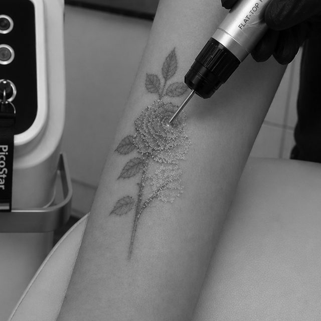 Tattoo cover up black and white